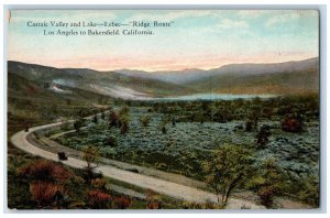 Bakersfield California CA Postcard Los Angeles Castaic Lebec Ridge Route c1940