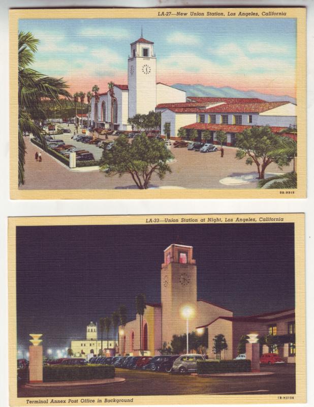 P553 JLs 1930-45 linen old cars union station los angeles california