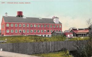 Salem Oregon~Woolen Mills Buildings~Wooden Fence in Front~c1910 Postcard