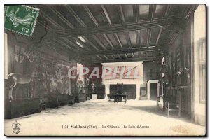 Old Postcard Meillant Cher Chateau Salle d'Armes