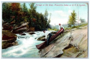 1910 Portage on Eel River Kawartha Lakes Saskatoon Saskatchewan Canada Postcard