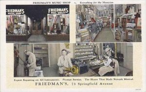 New Jersey Newark Friedman's Music Store Curteich