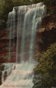 Vintage Postcard 1912 View of The Onoko Falls Glen Onoko Pennsylvania PA