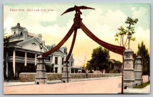 1909  Salt Lake City  Utah   Eagle Gate  Postcard