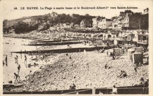 CPA Le HAVRE - La Plage a marée et le Boulevard Albert-I* Vers Ste-. (200829) 