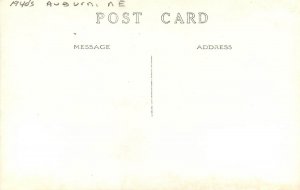 RPPC Postcard Nebraska Auburn 1940s High School 23-6153