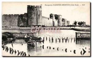 Old Postcard The ramparts Acute Dead