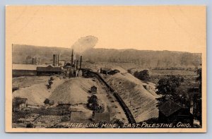 J92/ East Palestine Ohio Postcard c1910 State Line Coal Mine 248