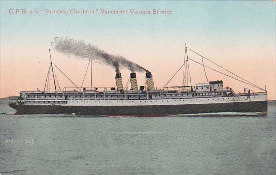 Canada C P R S S Princess Charlotte Vancouver Victoria Service