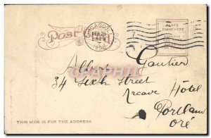 Postcard Old Chicago Public Library Library Staircase