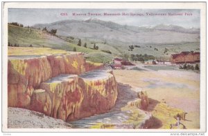 YELLOWSTONE, Wyoming, 1900-1910's; Minerva Terrace, Mammoth Hot Springs, Yell...