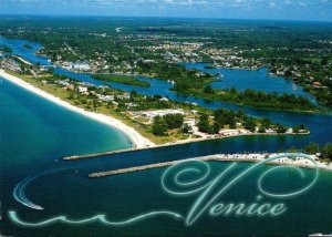 Florida Venice Aerial View Showing The Jetty