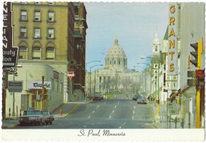 St Paul Minnesota Looking Toward the State Capitol Mailed 1973