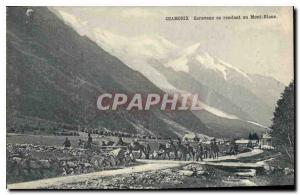 Postcard Old Caravan Chamonix Mont Blanc making