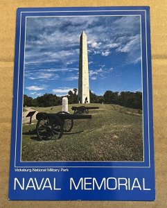 UNUSED POSTCARD - NAVAL MEMORIAL, NATIONAL MILITARY PARK, VICKSBURG, MISSISSIPPI