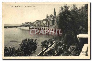 Old Postcard Menton Old Town