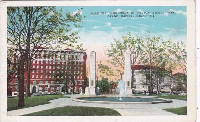 Michigan Grand Rapids Soldiers Monument In Fulton Street Park