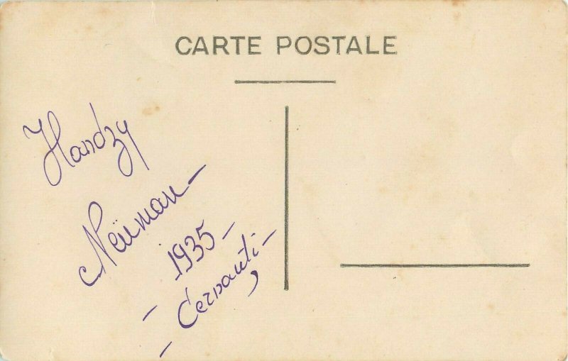 Photo postcard portrait of a boy dated 1935 Cernauti Czernowitz