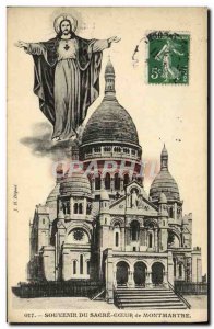 Old Postcard Remembrance Paris Sacre Coeur in Montmartre