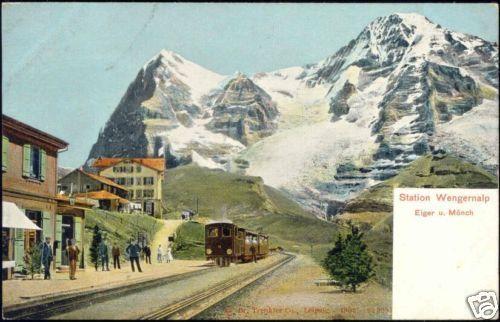 switzerland, WENGERNALP, Railway Station, Train (1902)