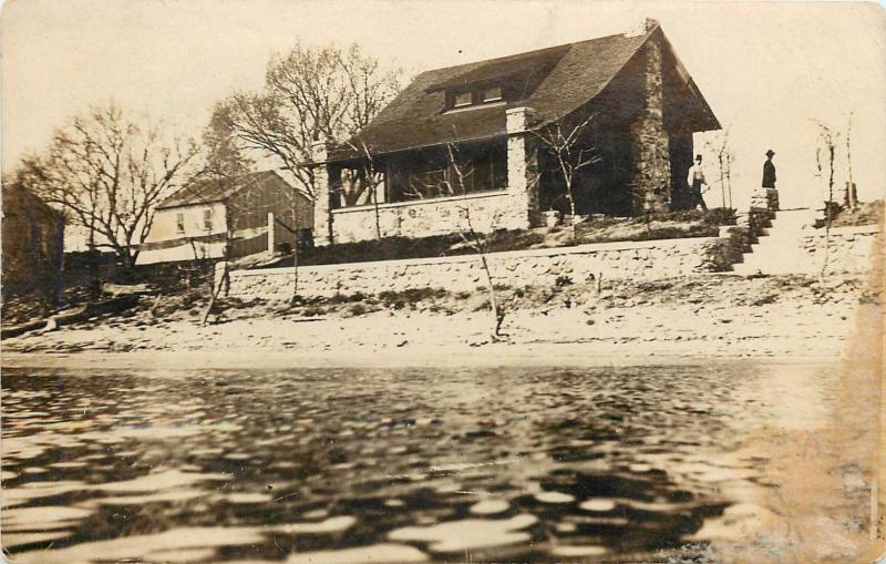 c1910 RPPC Postcard; House on the Illinois? River, Posted Rome IL Peoria County