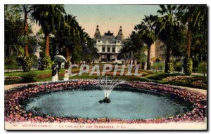 Old Postcard Monte Carlo Casino and the Terraces