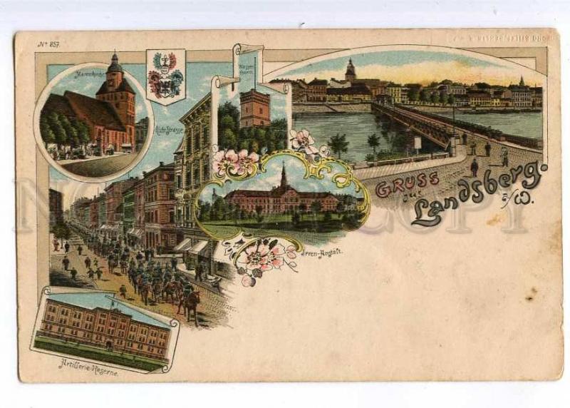 189993 Poland GRUSS aus LANDSBERG Gorzow Wielkopolski LITHO