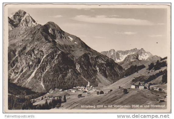 RP: Mittelberg 1218m mit Widderstein 2536m und Barenkopf, Allgan Alps, Bavari...