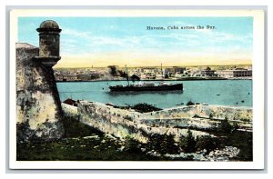 View Across The Bay Havana Cuba UNP WB Postcard B19