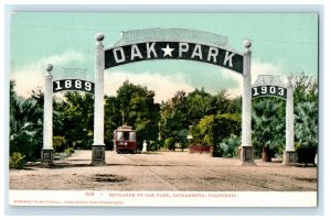 c1905s Entrance to Oak Park, Sacramento California CA Antique Unposted Postcard