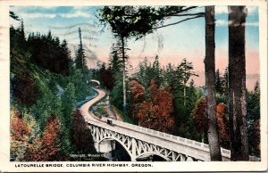 Vtg Oregon OR Latourelle Bridge Columbia River Highway 1920s Old View Postcard