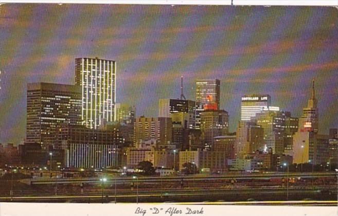 Texas Dallas Big D At Night 1972