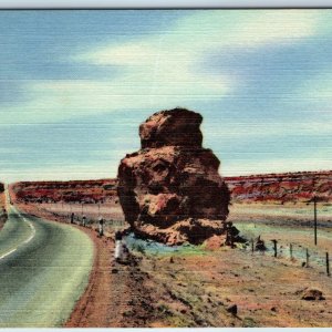1948 Albuquerque, N.M Owl Rock Route US Hwy 66 40 Miles West Linen PC Teich A219
