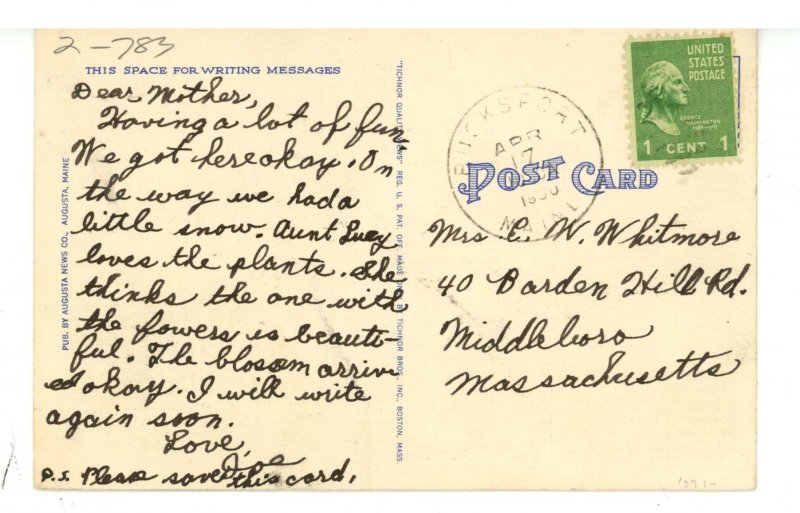 ME - Augusta. U. S. Post Office 