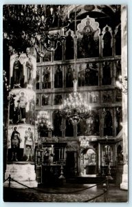 RPPC  MOSCOW, RUSSIA ~ Interior ASSUMPTION CATHEDRAL  1959 Robinov Postcard