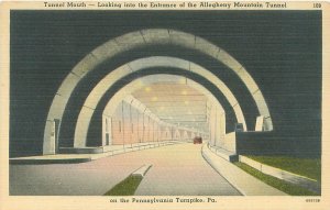 Postcard Pennsylvania Turnpike Allegheny Mountain Tunnel Mouth Entrance Unused