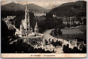 France, Sanctuary of Our Lady of Lourdes, World-Renowned Pilgrimage, Postcard