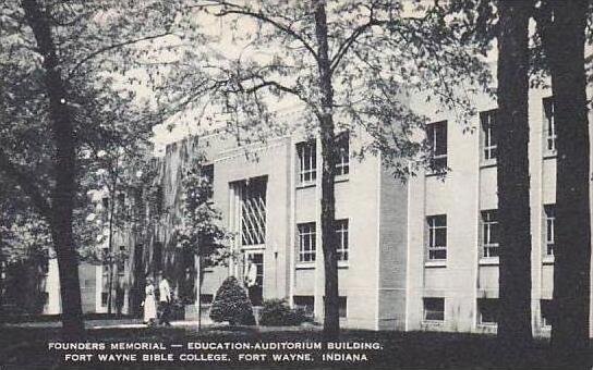 Indiana Fort Wayne Founders Memorial Education Aduitorium Building Fort Wayne...