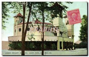 Postcard Old Scenic Railway Building Idora Park Oakland Cal