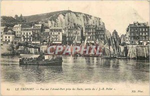 Old Postcard Le Treport View Before taking Port Docks output JB Yacht Pollet