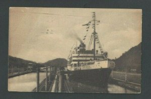 1935 PPC The Virginia Turbo-Elec Liner Passing Thru The Panama Canal