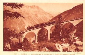 France Chamonix Chemin de Fer Montanvert Viaduct Train Railway postcard C320