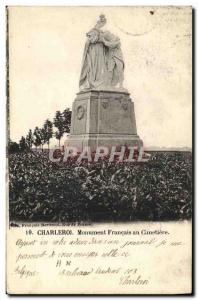 Old Postcard Charleroi French Monument Cemetery in Army
