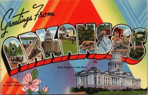 Greetings From Arkansas Vintage Postcard C198