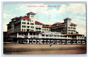 C1910 Hotel Chelsea Atlantic CIty N.J. Postcard F93S