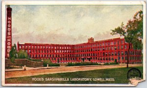 Hood's Sarsaparilla Laboratory Lowell Massachusetts MA Building Grounds Postcard