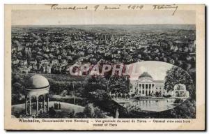 Postcard Old Gesamtansicht vom Neroberg Wiesbaden General view of Mount Neron...