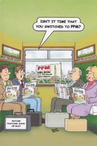 Train Carriage Postcard Exhibition Magazine Comic Advertising Postcard