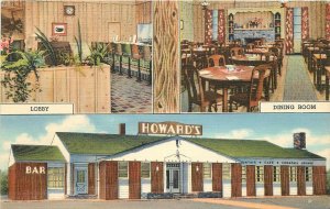 Postcard Wyoming Rock Springs Howard's Cafe 1940s Teich multi View 23-4207