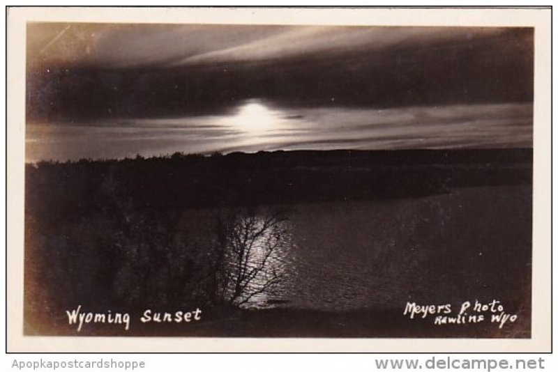 Wyoming Sunset Meyers Photo Rawlins Wyoming Real Photo